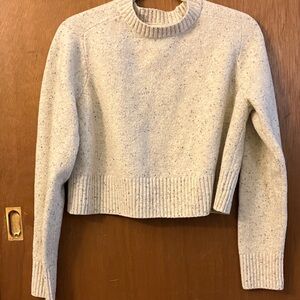 Universal Thread Speckled Cream Sweater, cropped